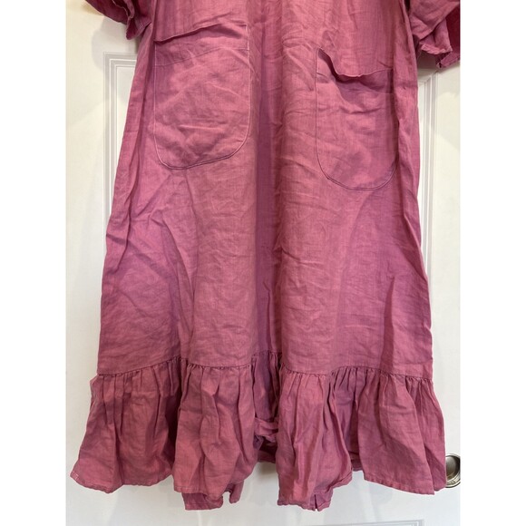 Pink Ruffled Maxi Dress - Picture 2 of 10